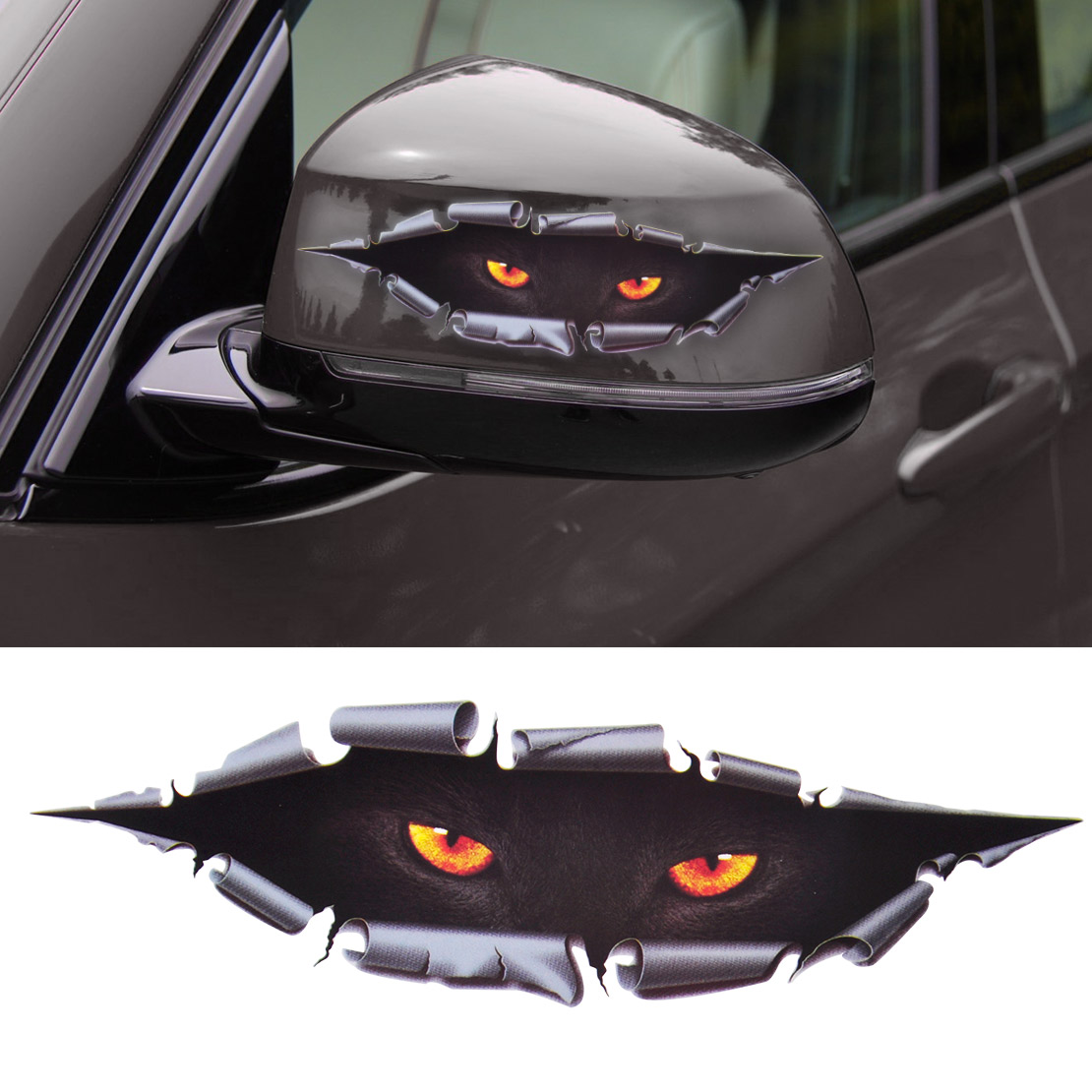 3D Katze Augen Auto Katze Augen Aufkleber Sticker Monster Augen Katzenaugen kk