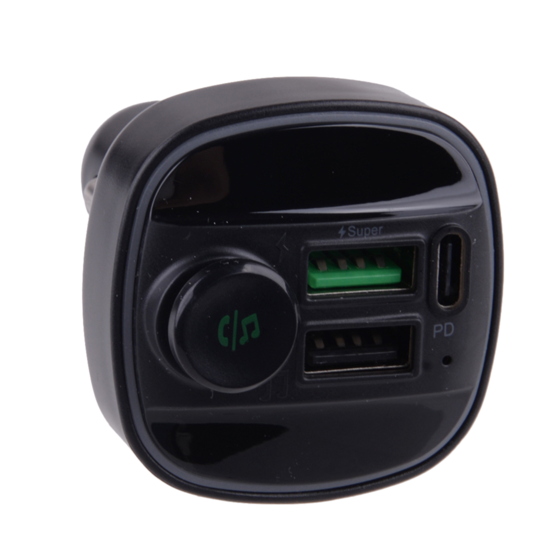 1x Black Car Radio Bluetooth 5.0 FM Transmitter Adapter MP3 2 USB PD Charger